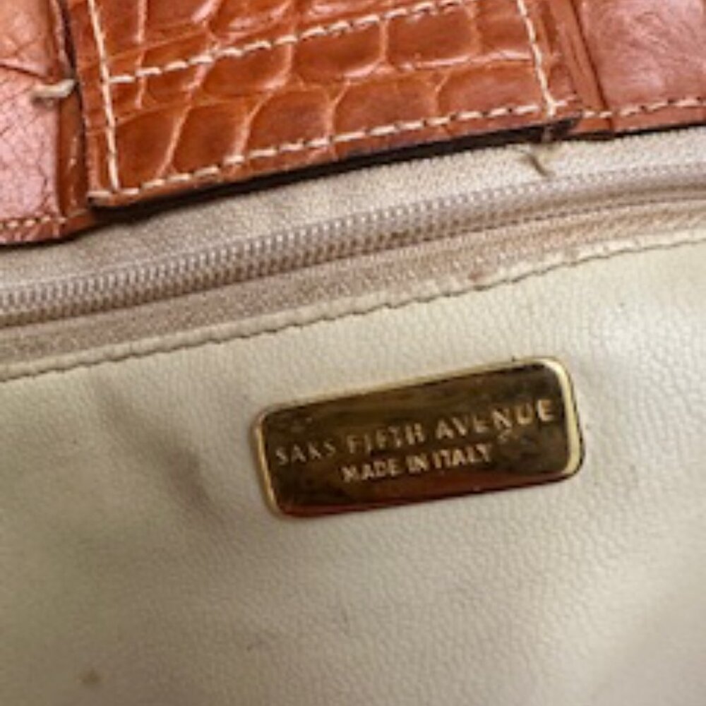 Saks Fifth Avenue VINTAGE tote/satchel - Picture 2 of 8